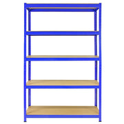 5-Pack T-Rax Storage Shelving, 1200 mm x 450 mm x 1800 mm, Blue