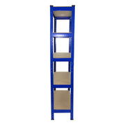 5-Tier Heavy-Duty Garage Shelving Rack – 75 cm Steel Shelves, Blue, Warehouse Storage