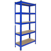 Monster Racking T-Rax Heavy-Duty Shelving Units – Blue, 75 cm W x 30 cm D – Set of 6