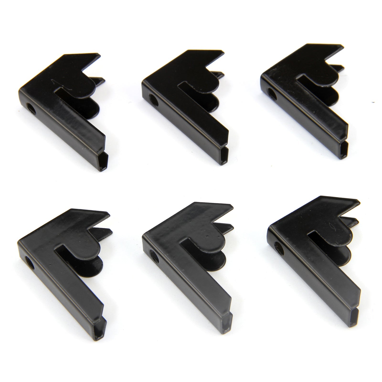 Monster Racking T-Rax Bay Connector Clips for Garage Shelving – Pack of 6 – Black