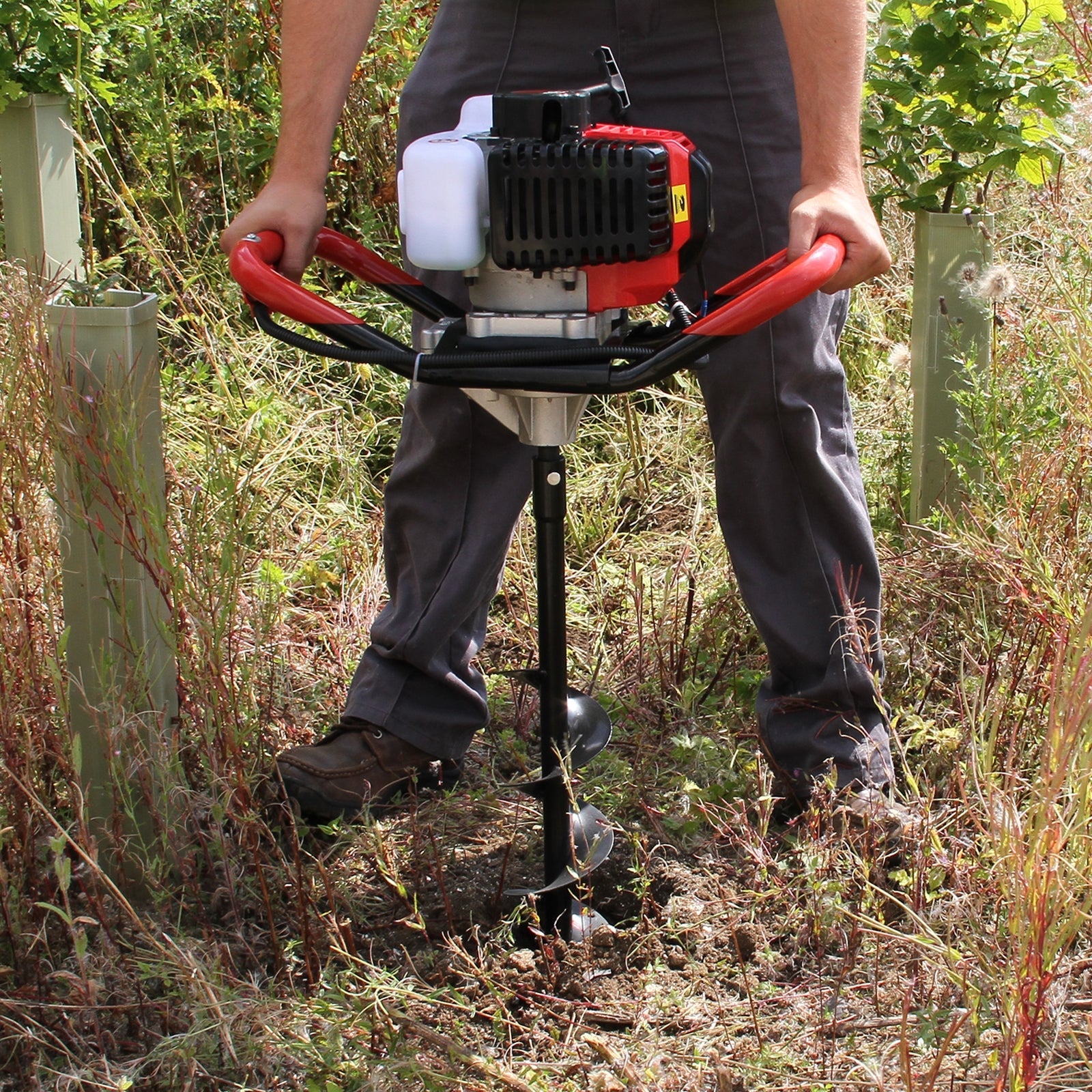 Earth Auger and 4-Stroke Post Driver Kit
