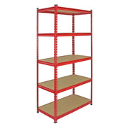 4-Pack Z-Rax Metal Racking Units, Red, 90 cm, Free Mallet Included