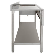 Stainless Steel Laboratory Sink, Single Bowl, 1.0mm Thick, Left-Hand Drainer