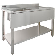 KuKoo Commercial Kitchen Sink with Pre-Rinse Tap – Right-Hand Drainer