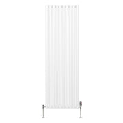 Oval Column Radiator with Valves - 1800 x 600 mm - White