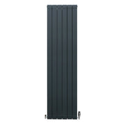 Aluminium Radiator with Valves – 1800 x 475 mm – Anthracite Grey
