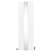 Flat Mirror Radiator with Valves - 1800mm x 565mm - White