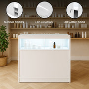 White LED Retail Shop Counter B900