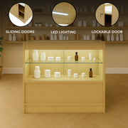 C900 LED Retail Counter - Maple Finish