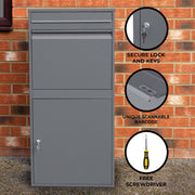 Grey Anti-Theft Parcel Post Box – Extra Large (XL)