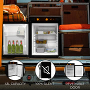 Three-Way Absorption Refrigerator – Propane, AC, and DC Power