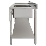 KuKoo Stainless Steel Catering Sink with Left-Hand Drainer