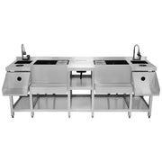 Compact Dual-Tier Cocktail Bar Station