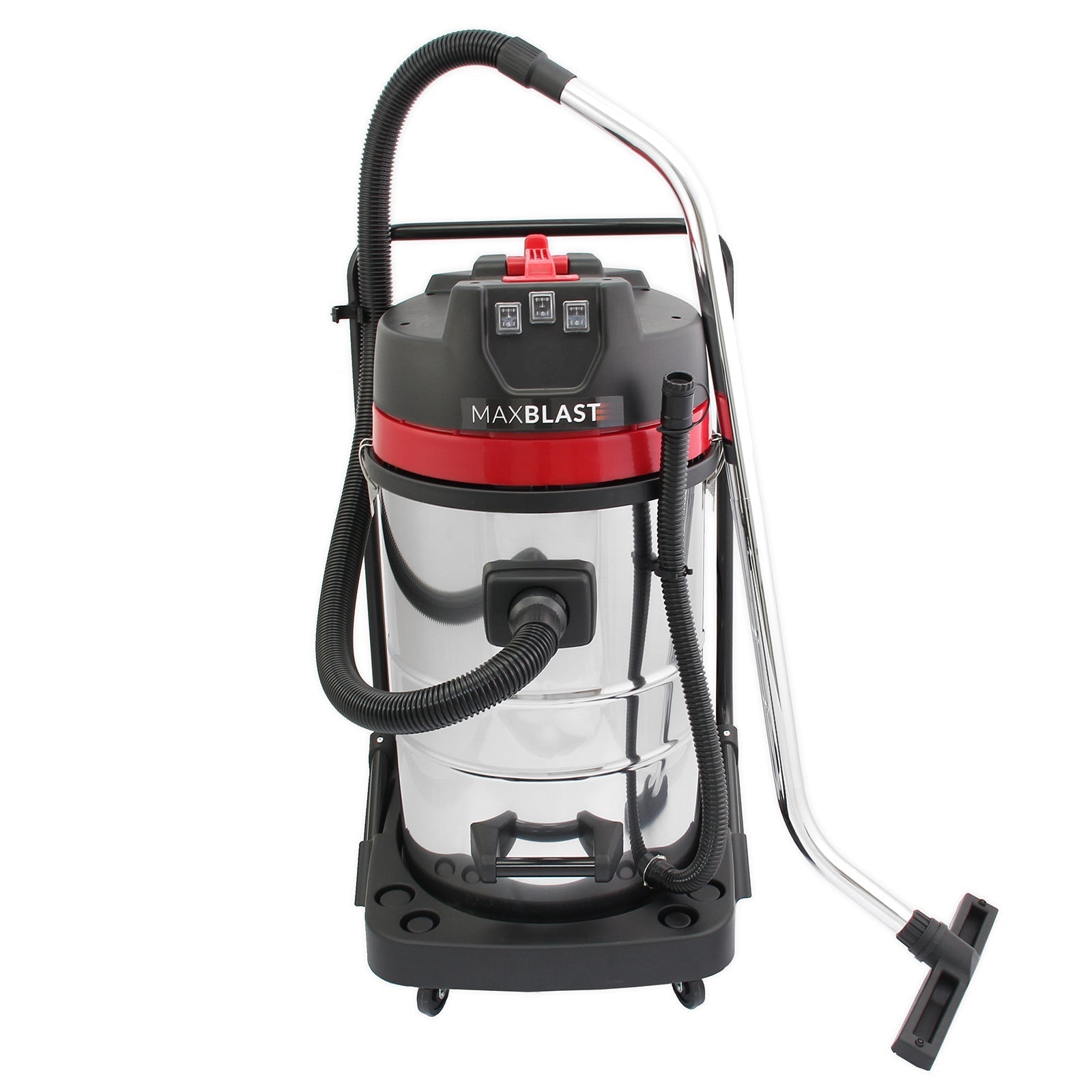 80L Industrial Vacuum Cleaner with 5 Attachments and 3 Hoover Bags