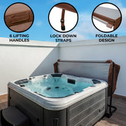 2.1m Hot Tub Spa Cover in Brown