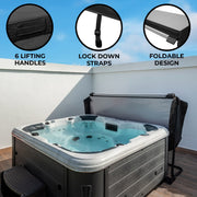 2.1m Black Hot Tub Spa Cover