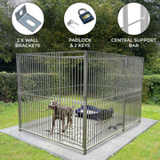 1-Meter Dog Run Panel with Door, 8 cm Bar Spacing