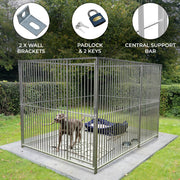 1m Dog Run Panel with Door – 5 cm Bar Spacing