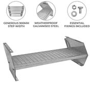 Additional Galvanised Steel Steps – 900 mm Wide