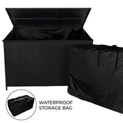 Black Rattan Storage Box – 582L Capacity