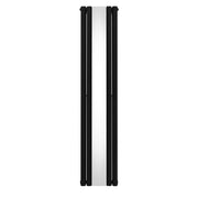 Oval Mirror Radiator 1800mm x 380mm - Black Finish