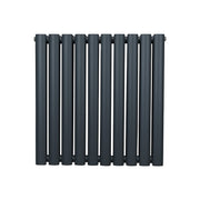 Oval Column Radiator 600 x 600 mm - Anthracite Grey