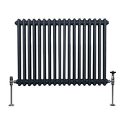 Traditional 2-Column Radiator, 600 x 832 mm, Anthracite Grey