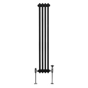 Traditional Two-Column Radiator - 1500 x 202 mm - Black