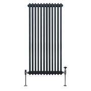 Traditional Two-Column Radiator 1500 x 562 mm Anthracite Grey