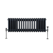 Traditional Three-Column Radiator, 300 x 832 mm, Anthracite Grey