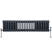 Traditional 3-Column Radiator, 300 x 1192 mm, Anthracite Grey