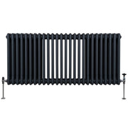 Traditional 3-Column Radiator, 600 x 1192 mm, Anthracite Grey