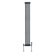 Traditional 3-Column Radiator, 1800 x 202 mm, Anthracite Grey