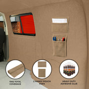 Beige Van Carpet Lining Kit with Storage Pouches and Adhesive Glue