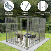 1.5m Dog Run Panel with Door - 5 cm Bar Spacing