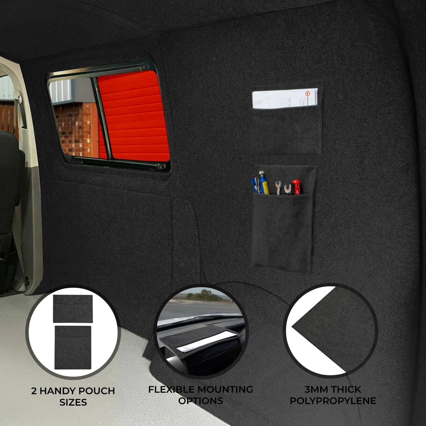 Anthracite Grey Storage Pouches