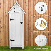 White Wooden Garden Shed