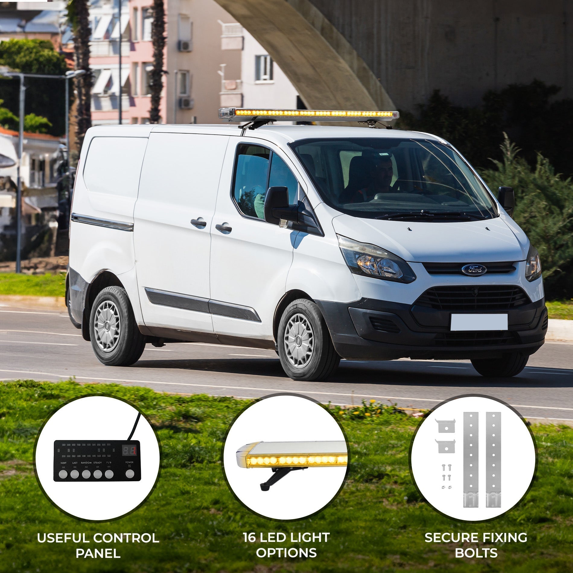 Amber Recovery Light – 1200 mm with Control Panel