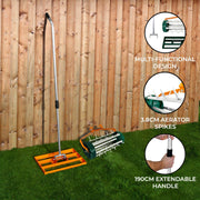 50 cm Lawn Leveller and Aerator - Orange