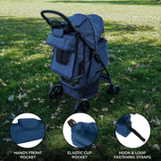 Navy Blue Pet Stroller Caddy Bag
