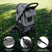 Pet Stroller Organizer Caddy Bag – Woven Grey