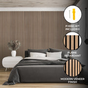 Light Walnut Acoustic Slat Wall Panel