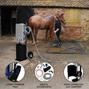 Deluxe Portable Horse Shower in Black