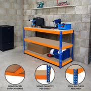 S-Rax 3-Tier Workbench, 150 cm x 60 cm x 90 cm