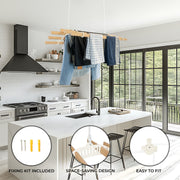 Ivory Ceiling-Mounted Clothes Airer Pulley 0.9m
