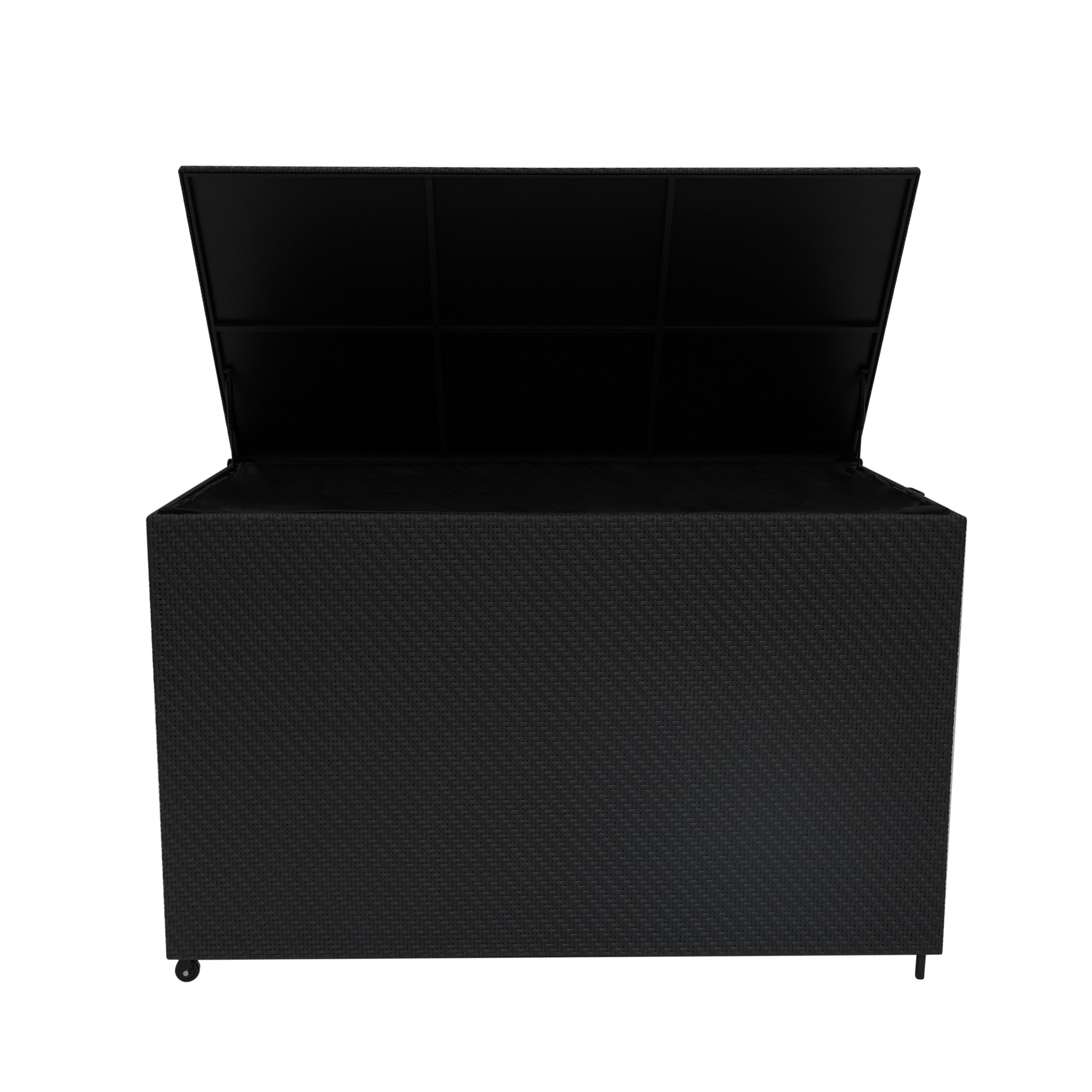 Rattan Storage Box, Black, 996 L Capacity