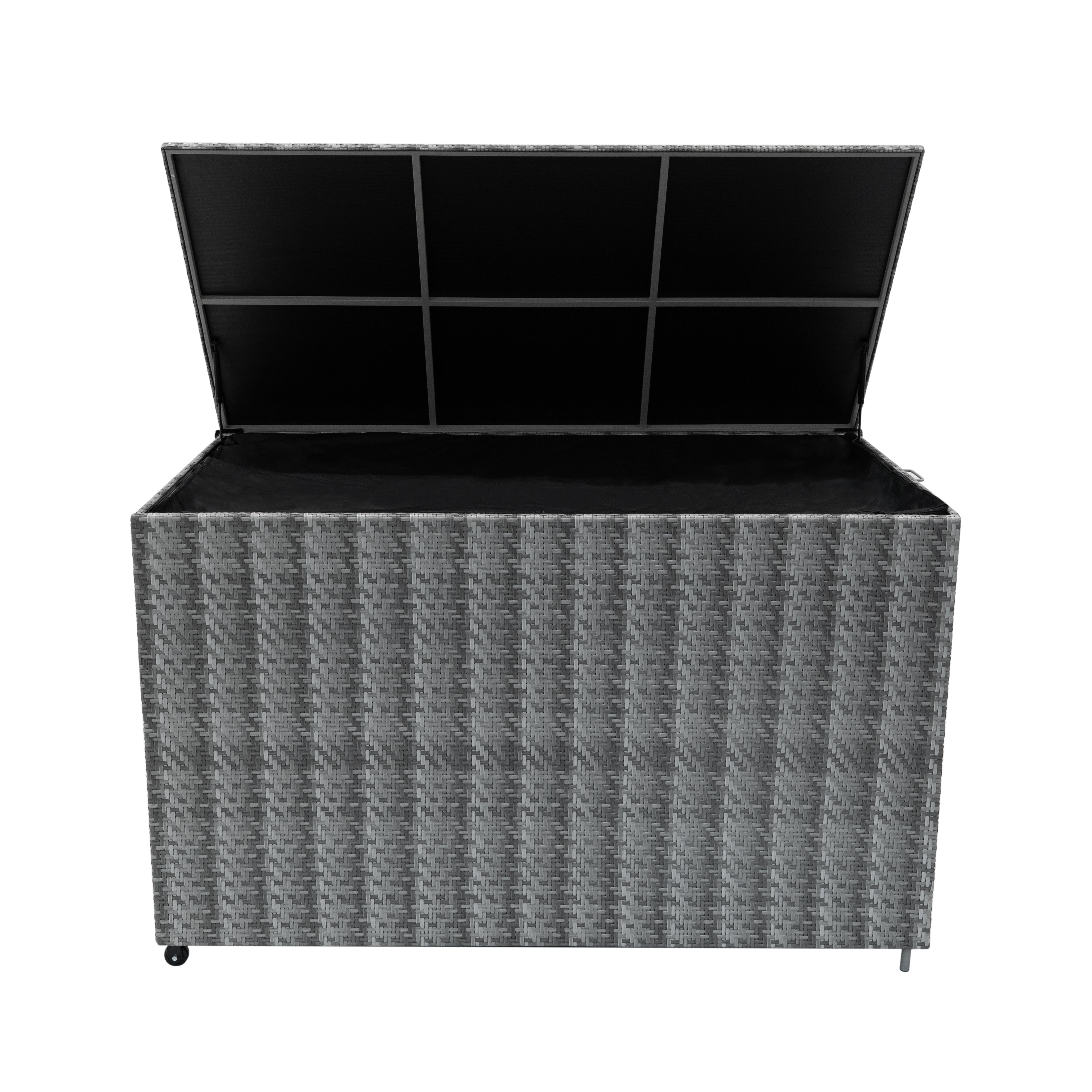 Grey Rattan Storage Box, 996 L Capacity