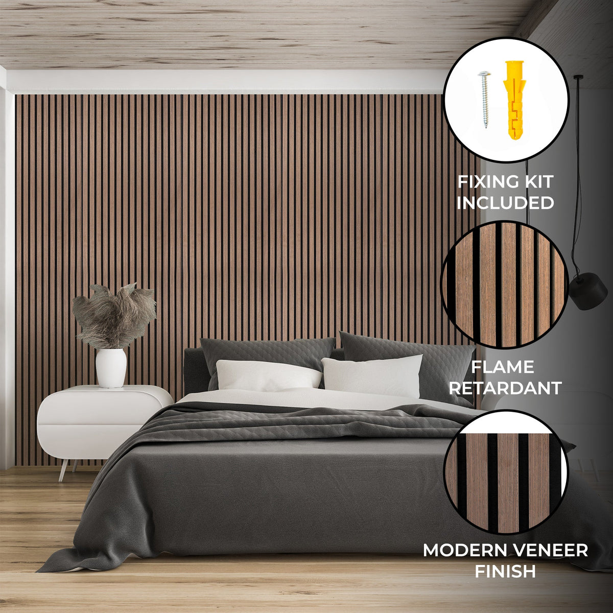 Dark Walnut Acoustic Slat Wall Panel – Product House