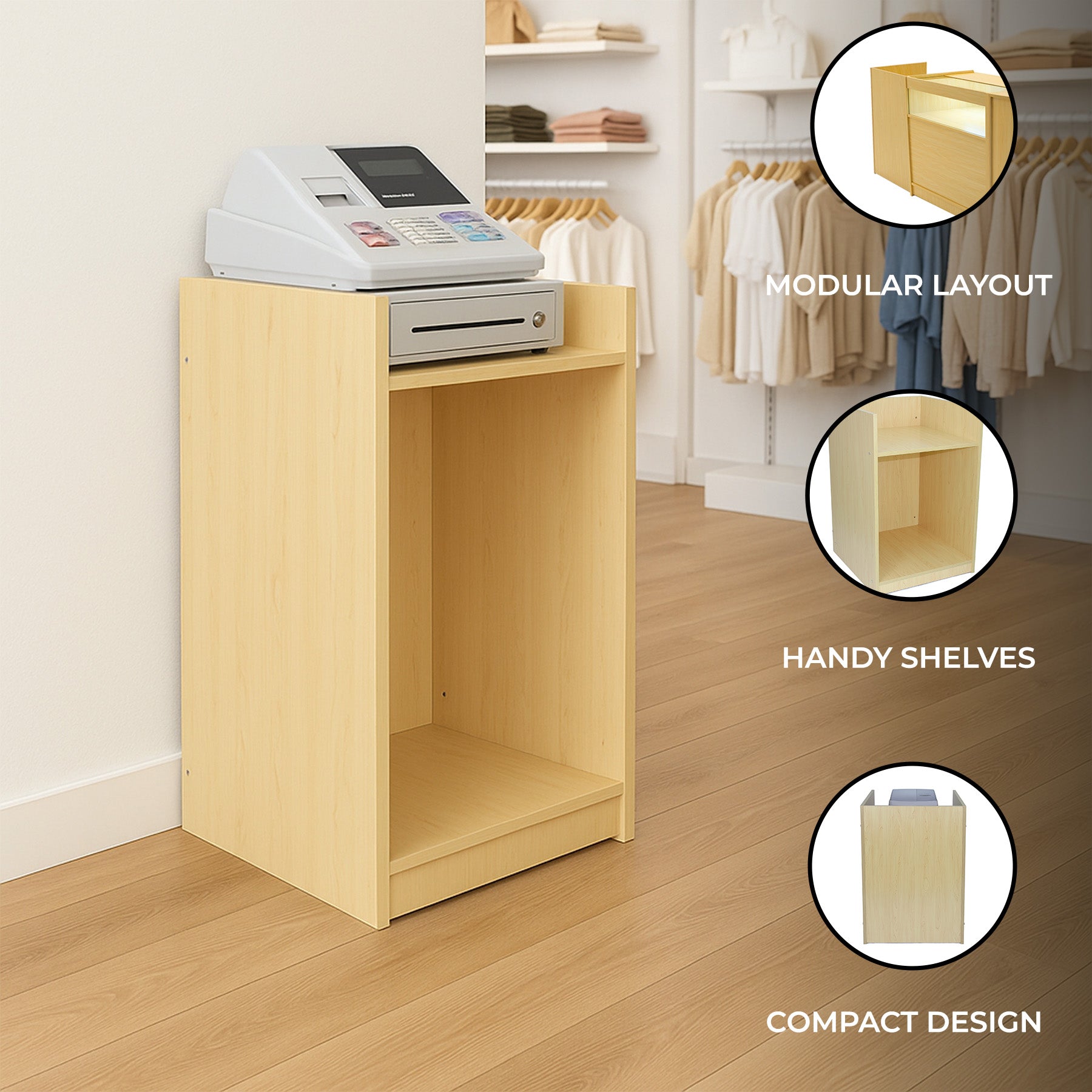 TB60 Shop Counter Till Block – Maple