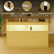 LED Retail Counter B1500 - Maple Finish